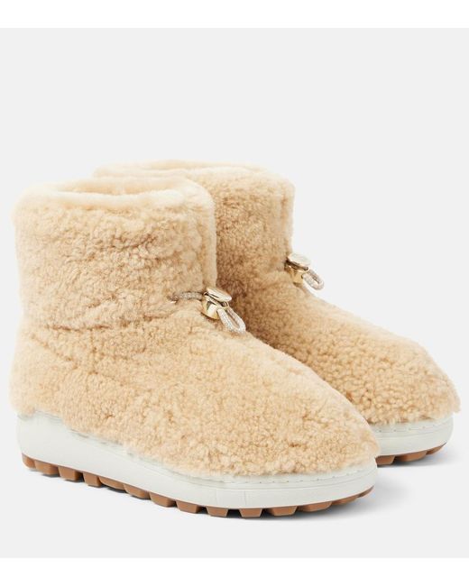 Bogner Natural Chamonix S 13 Shearling Snow Boots