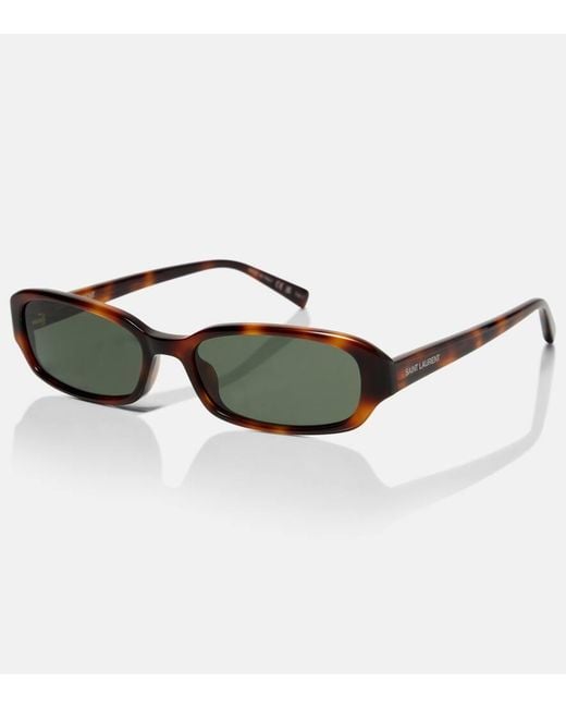 Saint Laurent Brown Sl 872 Erin Rectangular Sunglasses