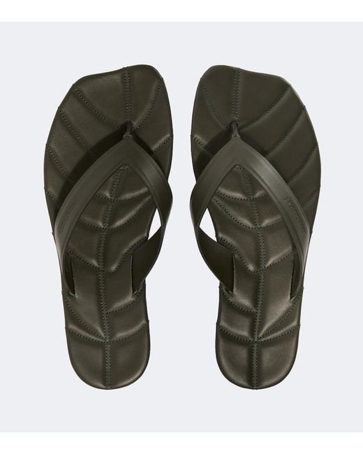 J.W. Anderson Green Leaf Leather Thong Sandals for men