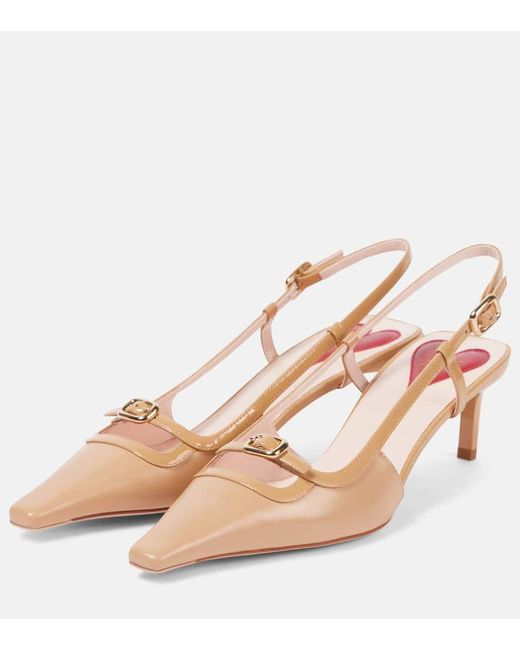 Roger Vivier Pink Viv' Canard 55 Slingback Pumps