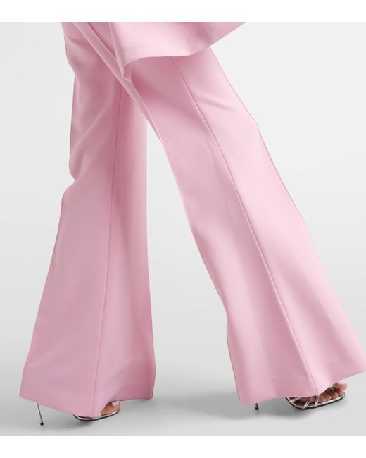 Elie Saab Pink Embellished Flared Cady Jumpsuit