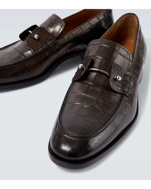 Christian Louboutin Loafers Chambelimoc Aus Leder in Brown für Herren