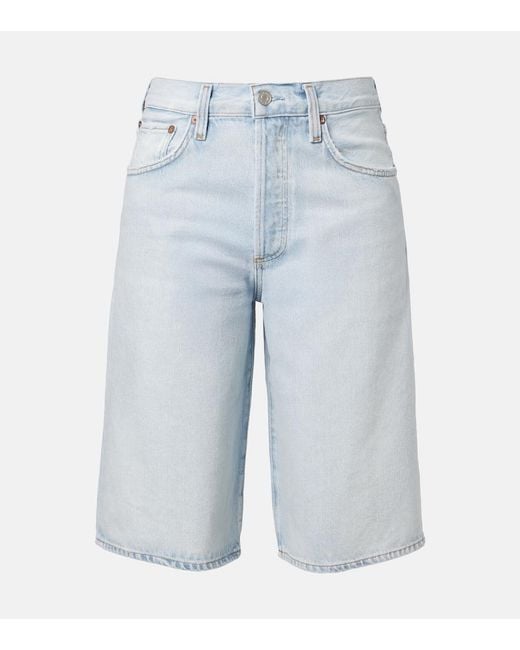 Agolde Blue Ramona Denim Bermuda Shorts