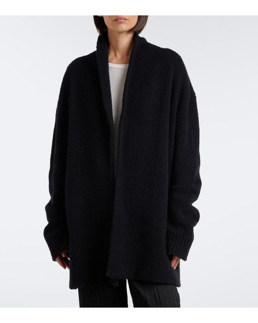 The Row Black Parry Cashmere, Wool, And Silk Cardigan