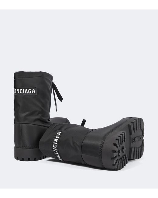 Balenciaga Black Alaska Nylon Ankle Boots for men