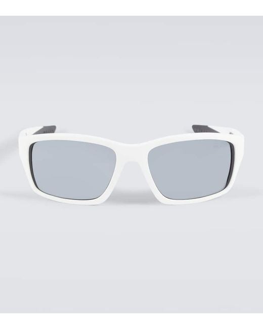 Prada Linea Rossa Eckige Sonnenbrille in Metallic für Herren