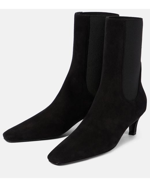 Totême Black 50 Suede Ankle Boots