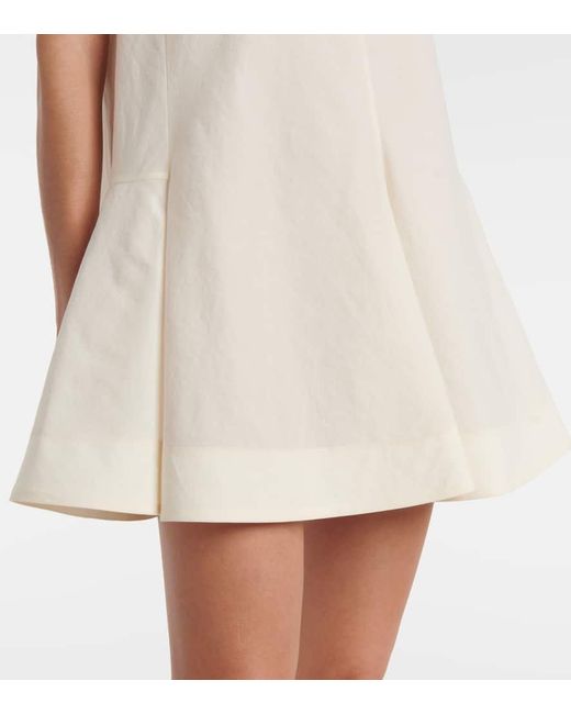 Khaite White Mel Silk And Cotton Minidress