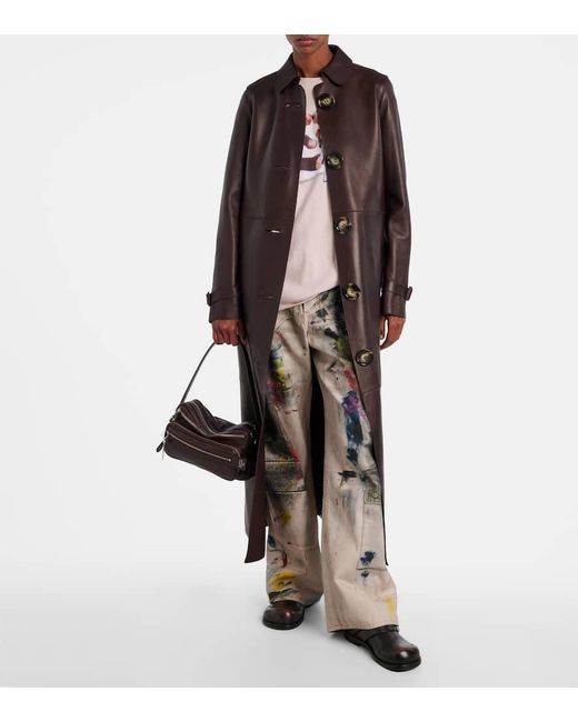 Bolso Al Hombro Camero Party De Piel Acne de color Black