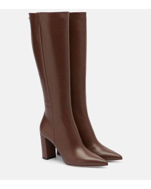 Gianvito Rossi Brown Lyell 85 Leather Boots