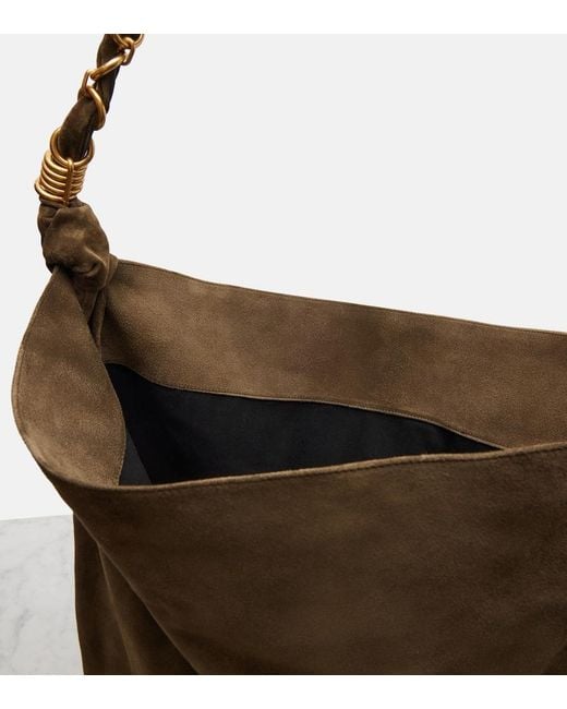 Saint Laurent Brown Amalia Suede Shopper