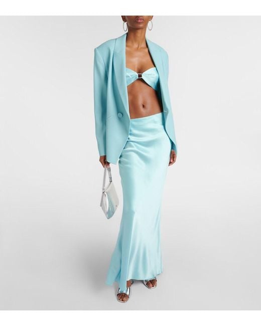 The Sei Blue Silk Bra Top