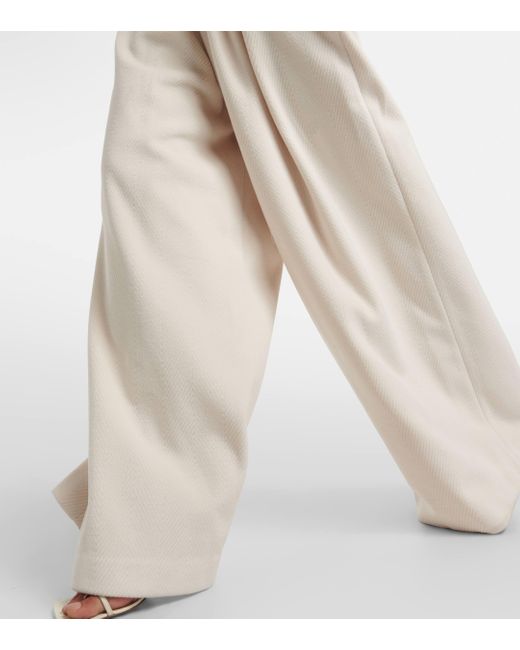 GIUSEPPE DI MORABITO White High-rise Wide-leg Pants