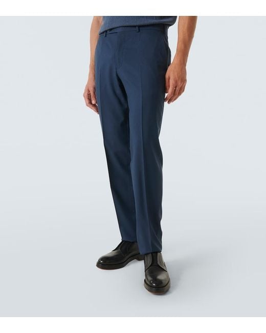 Zegna Blue Wool Suit for men