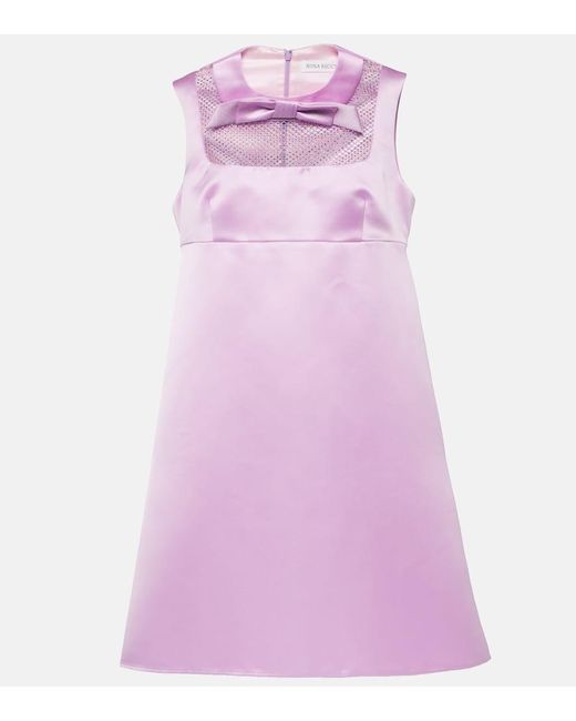 Vestido corto Duchess de saten adornado Nina Ricci de color Pink