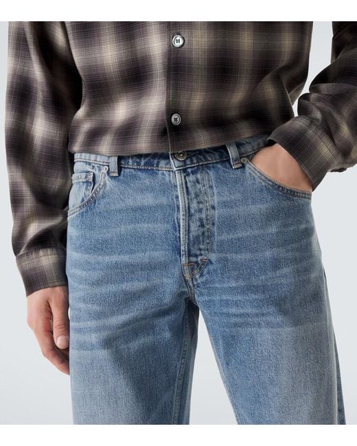 Our Legacy Blue Slate Cut Straight Jeans for men