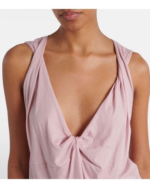Dries Van Noten Pink Top Aus Baumwolle