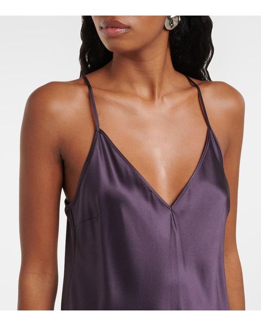 Robe Clea En Satin De Soie Joseph en coloris Purple