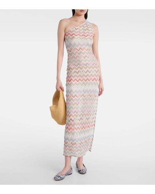 Missoni White Zigzag Crochet Maxi Dress