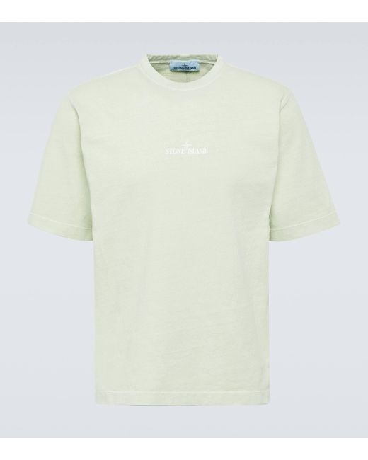 Stone Island White Tinto Terra Cotton Jersey T-shirt for men