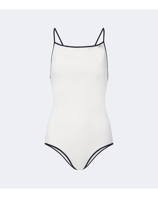 Prada White Jersey Swimsuit