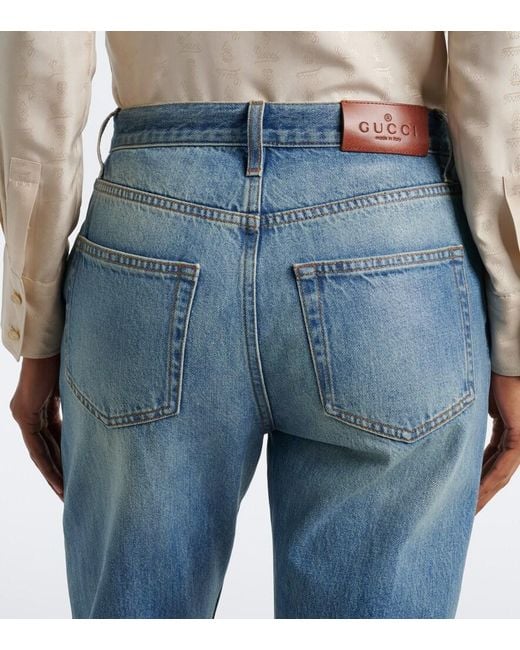 Gucci Blue Faded Straight Jeans