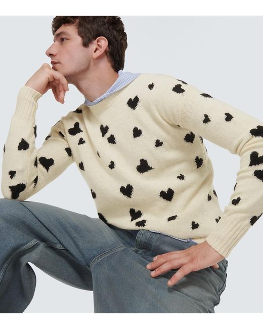 Marni Pullover Aus Wolle Und Alpakawolle in Natural für Herren