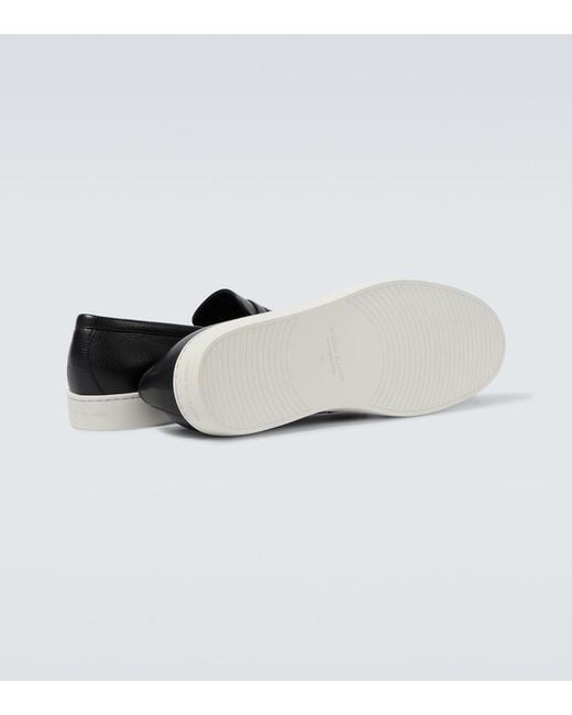 Manolo Blahnik Black Ellis Leather Loafers for men
