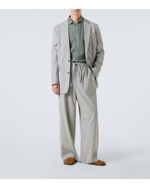 Loewe Gray Wool Blazer for men