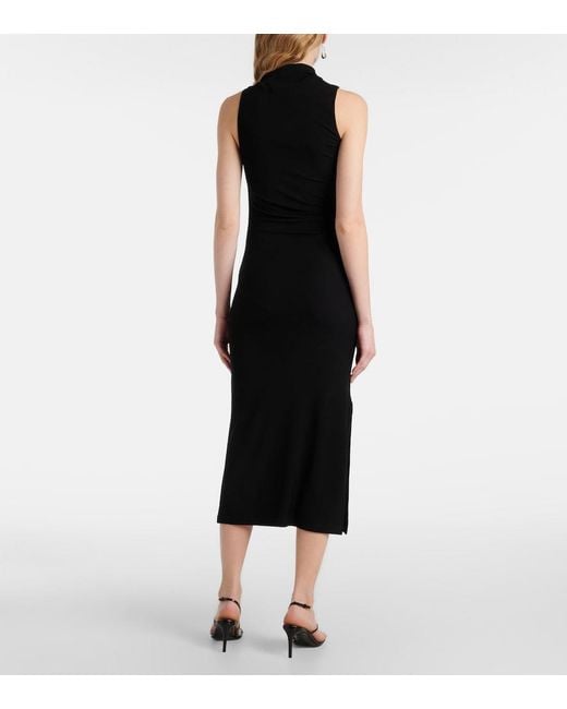 Courreges Black Draped Maxi Dress