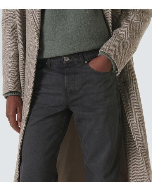 AMI Gray Straight Jeans for men