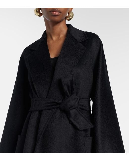 コート Max Mara Black Cashmere Ludmilla Coat Ludmilla cashmere wrap coat in black - Max Mara | Mytheresa