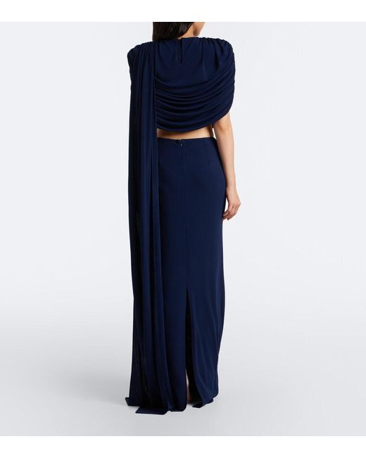 The New Arrivals Ilkyaz Ozel Blue Zada Maxi Skirt