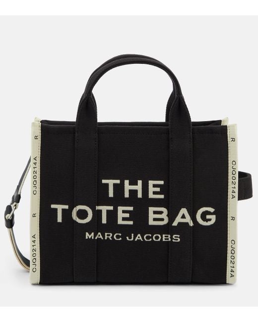 Marc Jacobs Black The Medium Jacquard Canvas Tote Bag