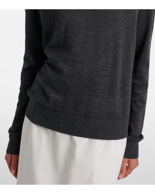 The Row Blue Ondre Cashmere And Silk Sweater
