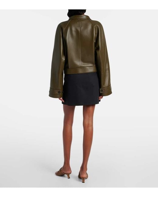 Loewe Green Anagram Leather Jacket