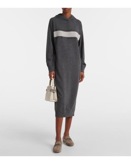 Abito Midi di Brunello Cucinelli in Gray