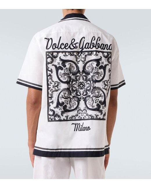 Dolce & Gabbana White Cotton Shirt With Pocket for men