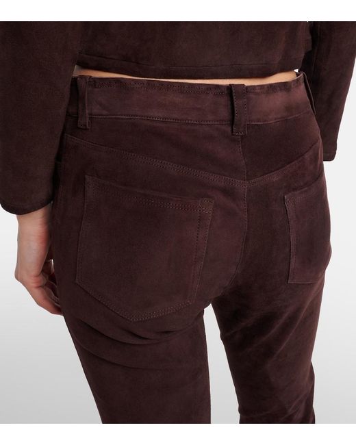 Stouls Purple Dean 22 Suede Flared Pants