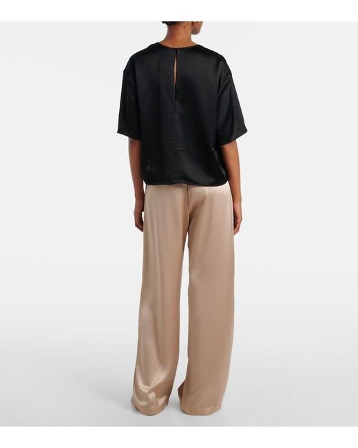 Leset Black Barb Satin T-Shirt