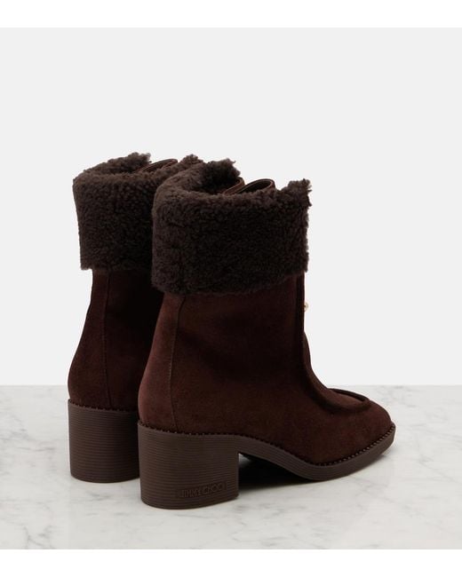 Jimmy Choo Brown Hali Suede Ankle Boots