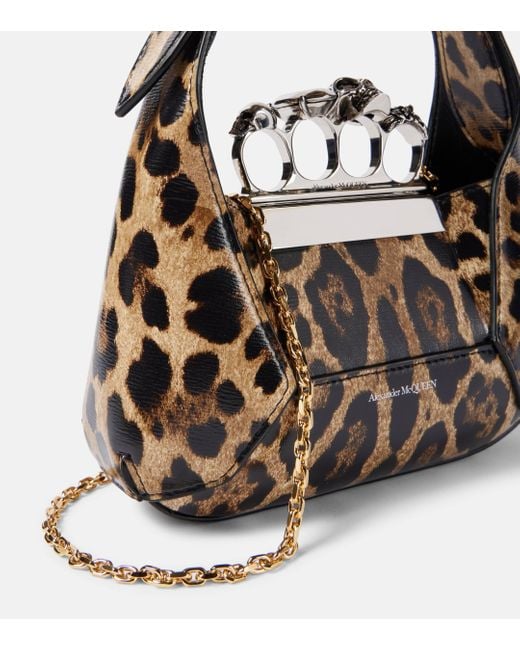 Alexander McQueen Multicolor Jewelled Small Leopard-print Tote Bag