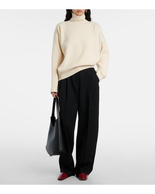 Jil Sander Red Embellished Leather Ballet Flats