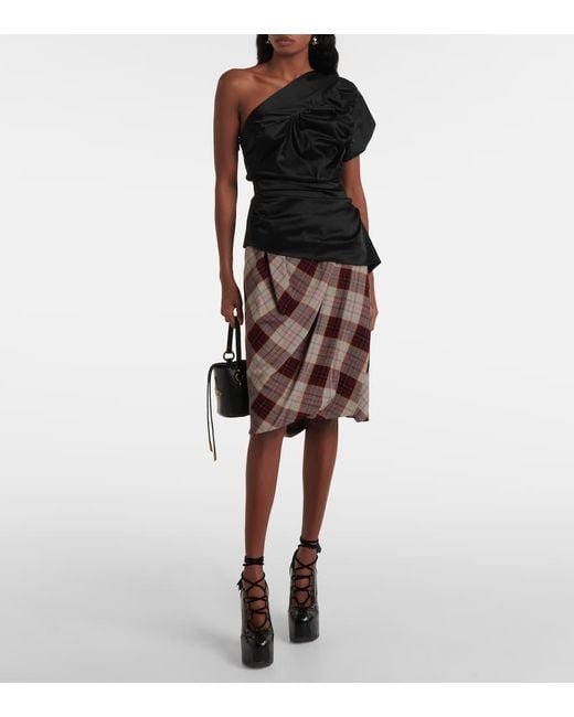 Vivienne Westwood Black Andalouse Draped Asymmetric Top