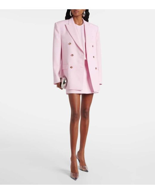 Wardrobe NYC Pink Virgin Wool Miniskirt