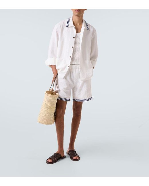Sobrecamisa Bordada Commas de hombre de color White