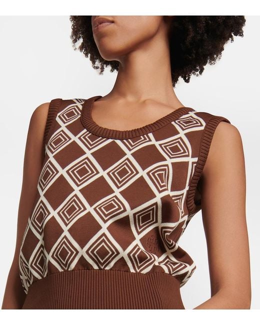 Tory Sport Brown Jacquard Vest