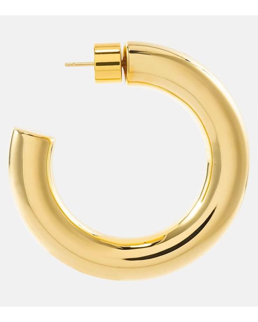 Jennifer Fisher Metallic 1" Jamma Mini 10kt Gold-plated Hoop Earrings