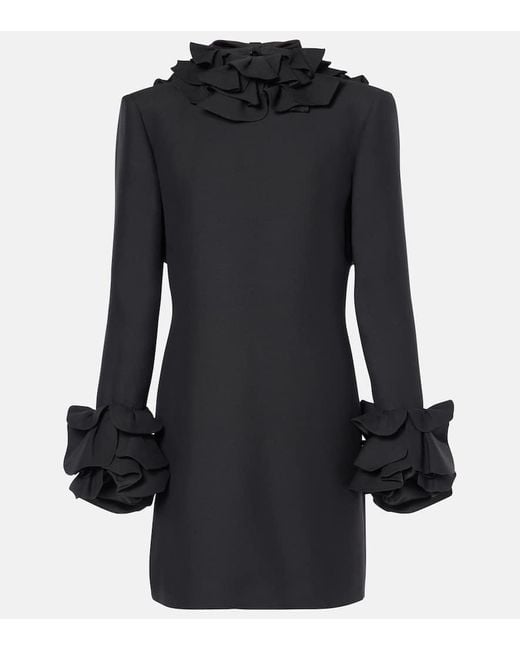 Valentino Black Minikleid Aus Crepe Couture