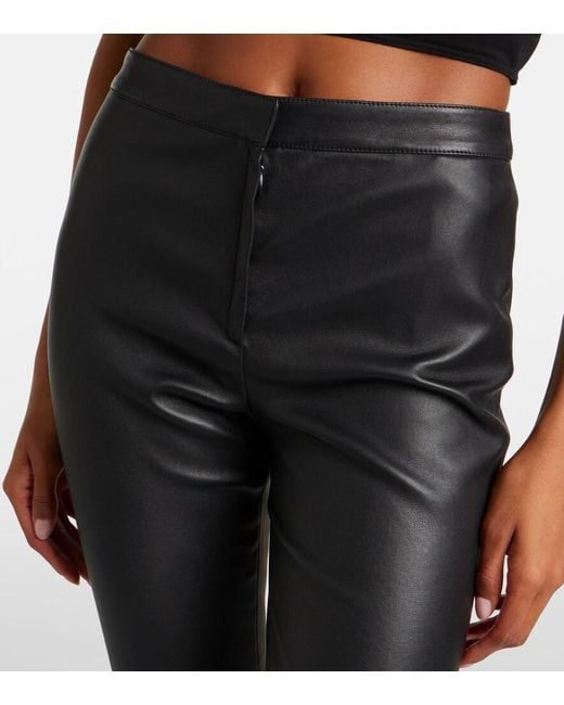 Gucci Black Leather Skinny Pants